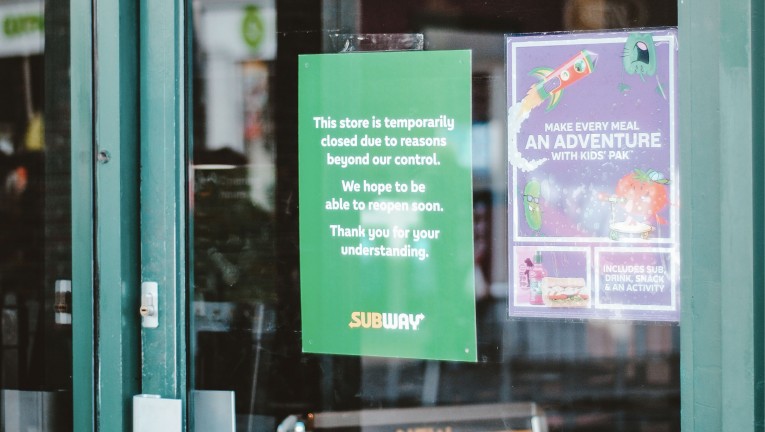 pandemic closed subway shop