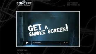 Smoke Screen microsite home page screenshot