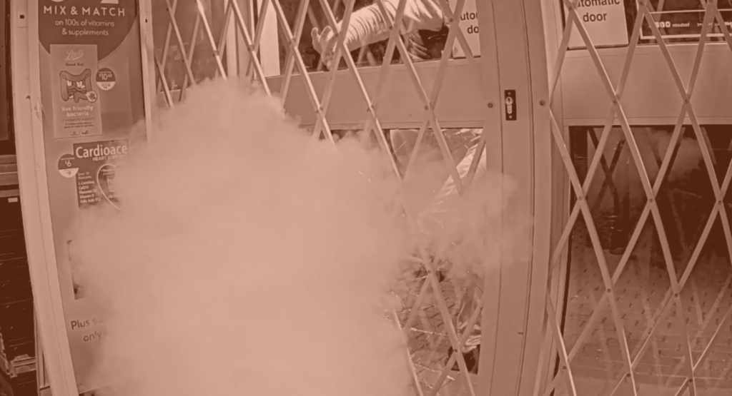 Orange image of security fog