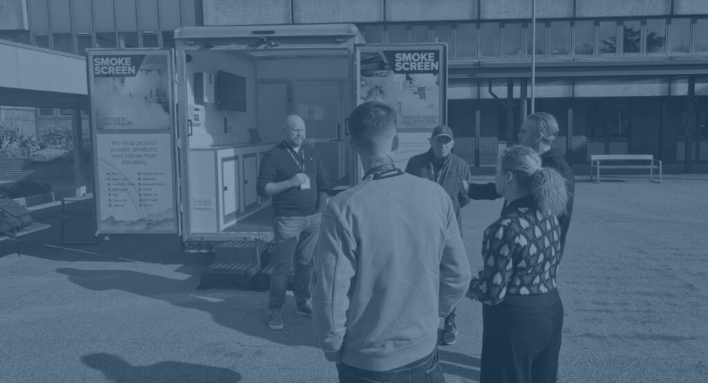 Smoke Screen security fog demonstration at Nottingham Police HQ with Open 2 Recovery attendees